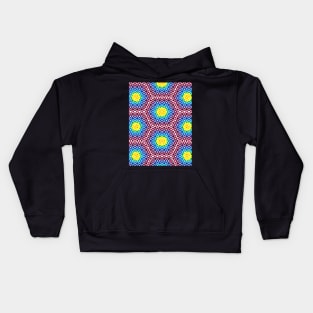 Abstract geometric shapes -blue Kids Hoodie